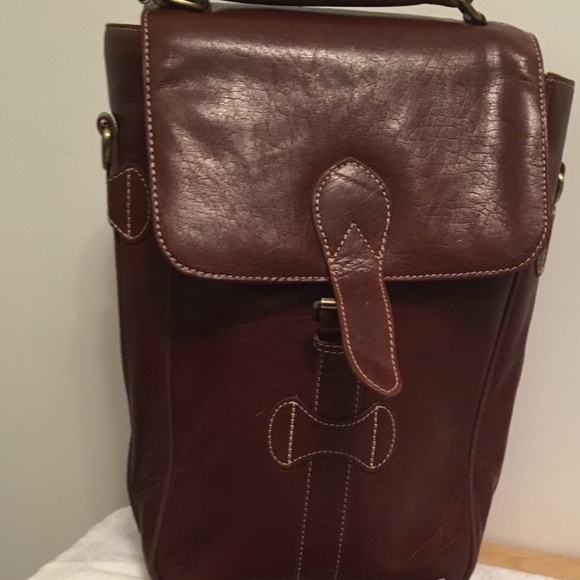 Leather Double Wine Bottle Carrier - Picture 3 of 7